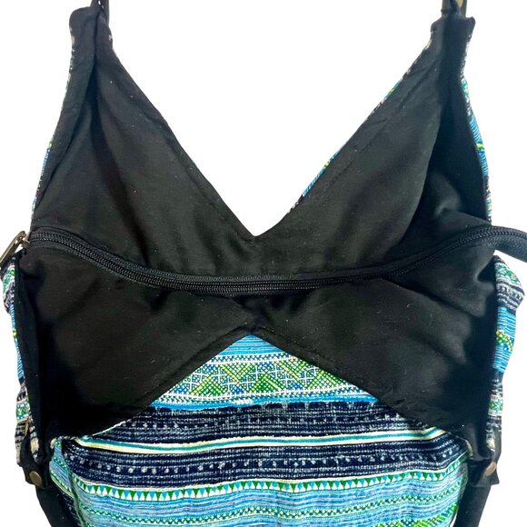 Vintage Boho Woven Hobo Hippie Shoulder Bag Cotton Ethnic Sling Blanket Tote - Picture 6 of 11